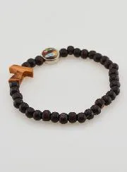 Armband Tientje Hout Tau Kruis
