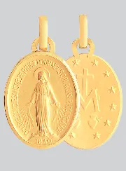 Wonderdadige Medaille Goud 18 Karaat met Rand - 15 mm