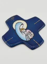 Vierkant Kruis Moederschap van Emaille
