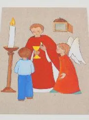 Communie Prentje Engel Rood