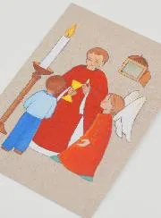 Communie Prentje Engel Rood