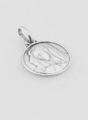 Medaille Heilige Maria met Sluier 925 Sterling Zilver