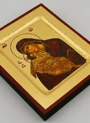 Icoon Moeder Gods van de Tederheid Bladgoud