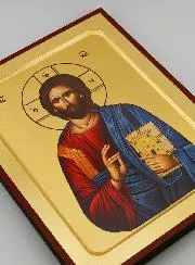 Icoon Jezus Pantocrator Bladgoud