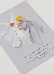 Doop Prent Maria met Engel - 10x15 cm