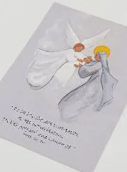 Doop Prent Maria met Engel - 10x15 cm