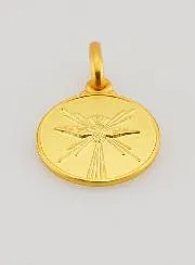 Doopmedaille Duif Heilige Geest Verguld - 14mm