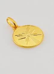 Doopmedaille Duif Heilige Geest Verguld - 14mm