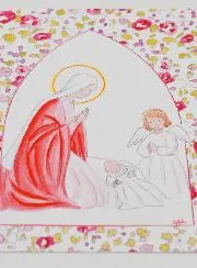 Doop Prent - Heilige Maria en Beschermengel