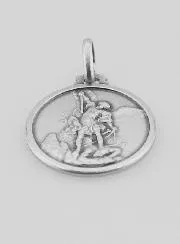 Doop Hanger Heilige Michaël 925 Zilver