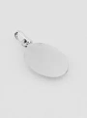 Doop Medaillon Maagd Maria met Sluier Echt Zilver