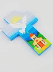 Kruisje Duif Heilige Geest en Kerk - Doop Geschenk