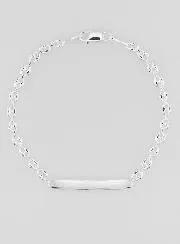 Zilveren Doop Armband - Koffieboon Schakel 4mm