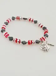 Armband Tientje Bloem Kralen Hematiet - Kruis