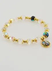 Armband Tientje Kristal Kralen en Goud