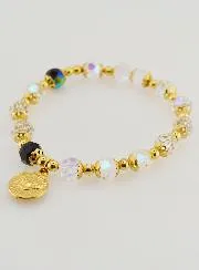 Armband Tientje Kristal Kralen en Goud