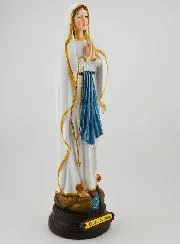 Beeld Maria van Lourdes op Voetstuk - 30 cm