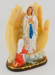 Beeld met Verlichting Onze Lieve Vrouw van Lourdes - 14 cm