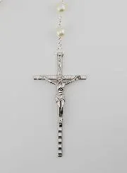 Lange Rozenkrans van Parelmoer Kralen 80 cm