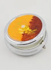 Hostie-doosje Oranje - Kruis en Brood van het Leven