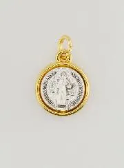 Medaille Benedictus Goudkleurig - 15 mm