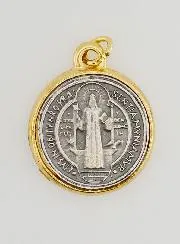 Devotie Medaille Heilige Benedictus Goudkleurig - 25mm