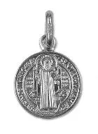 Devotie medaille Heilige Benedictus 925 Zilver - 15mm