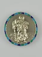 Automedaille Christoffel Zilver en Emaille