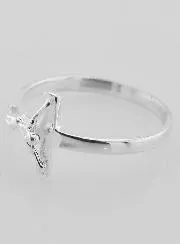 Ring Kruis Jezus 925 Zilver - Maat 60