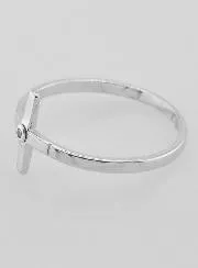 Ring Kruis en 1 Zirkonia - Echt Zilver - Maat 60