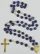 Rozenkrans Lapis Lazuli en Gouden Ketting
