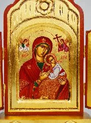 Drieluik Icoon Onze-Lieve-Vrouw van Altijddurende Bijstand