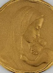 Hanger Maagd Maria met Kind Jezus Echt Goud