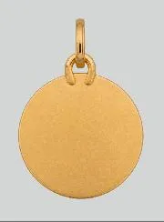 Medaille Bescherm Engel Goud 375/000 met Geslepen Stralen