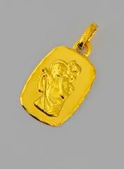 Medaille Heilige Christoffel Goud 375/000