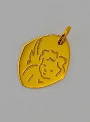 Hanger Beschermende Engel - Ruitvormig Goud 375/000