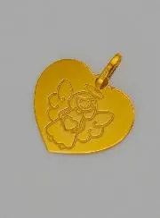Hanger Beschermengeltje Hart Meisje Goud