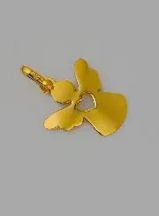 Doop Hanger Hart Bescherm Engel Goud 9 Karaats