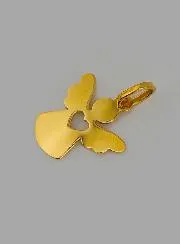 Doop Hanger Hart Bescherm Engel Goud 9 Karaats