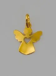 Doop Hanger Hart Bescherm Engel Goud 9 Karaats