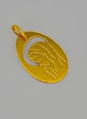 Hanger Filigrane Heilige Maria Biddend Goud