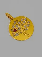 Hanger Levens-Boom met Rood Hart van Goud