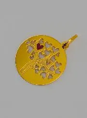 Hanger Levens-Boom met Rood Hart van Goud