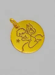 Hanger Beschermengel Biddend Goud 375/1000