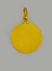 Medaille Profiel Maria met Sluier Goud 9 Karaat