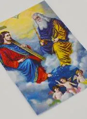 Kaart Vormsel - De Heilige Drievuldigheid of Triniteit met Engelen