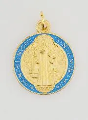 Medaille Heilige Benedictus Metaal Goudkleurig - 21mm