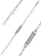 Doop Armbandje Baby met Naamplaatje 925 Sterling Zilver - Figaro Schakel