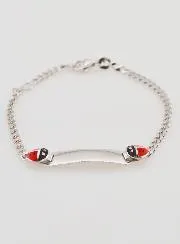 Dooparmbandje Baby Sterling Zilver - 2 Lieveheersbeestjes