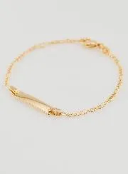 Doop Armbandje Baby 18k Verguld - Figaro Schakel